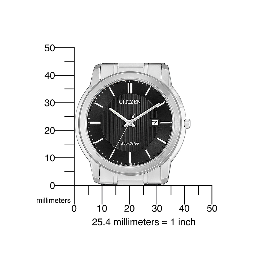 Citizen Elegant AW1211-80E Datum Eco Drive Herren schwarz 5 bar Elegance Neu – Bild 6