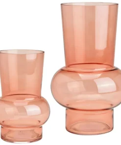Hübsche Blumenvasen modern rosa Vasen Glas in 2 Größen