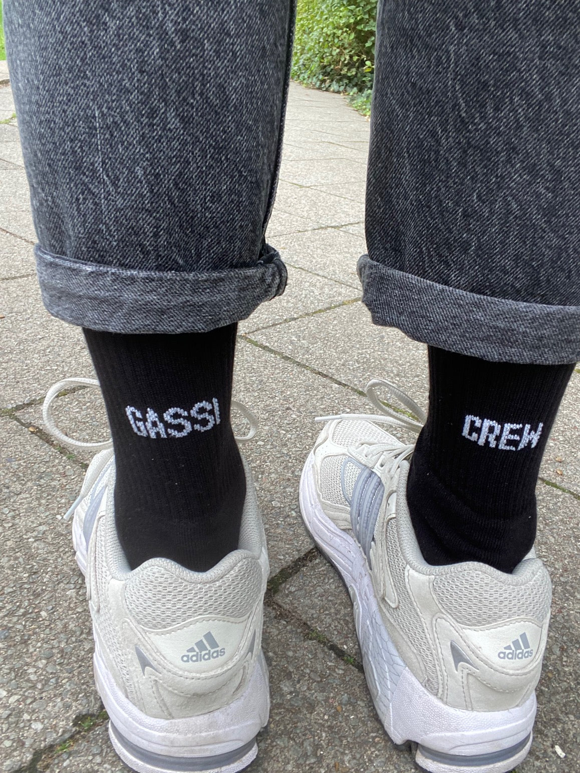 Lieblingspfote „GASSI CREW“ Socken, schwarz (85% Baumwolle) 35-38, 39-42 – Bild 2