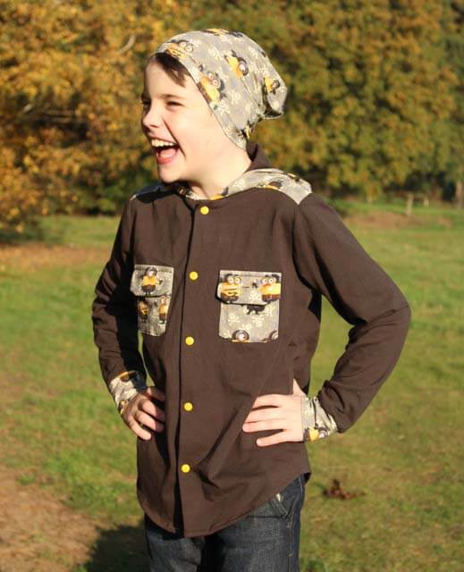 French Terry Stoff – Sommersweat, Braun – Bild 5