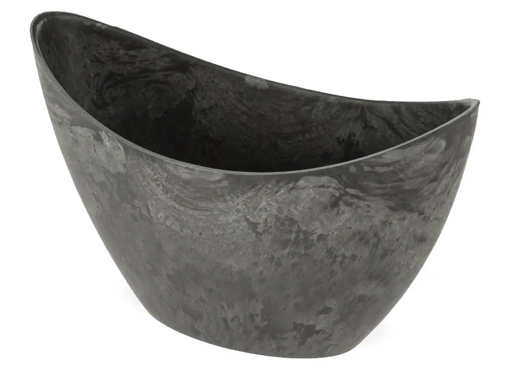 Pflanzschale Vintage oval für draußen schwarz in 2 Größen – Bild 8