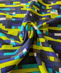 Jersey, Pixel Druck Grün / Blau