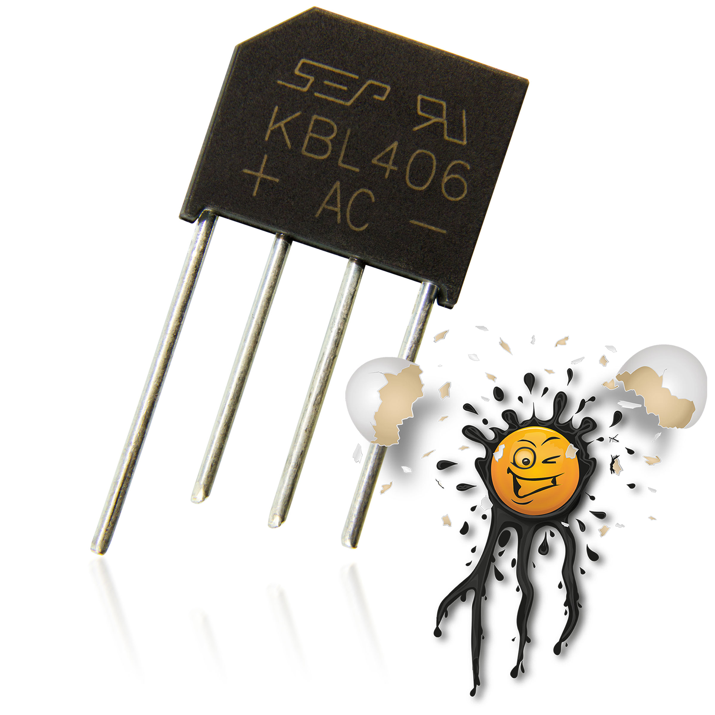 2 Stück SEP KBL406 650V KBL410 1000V 4A Brückengleichrichter Gleichrichter – Bild 3