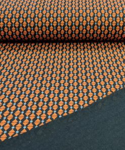 Jersey, grafisches Muster Blau / Braun / Marine