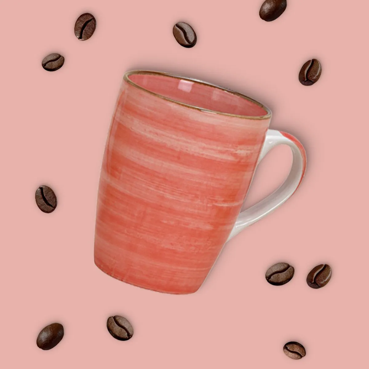 Kaffeetassen Steingut Landhausstil farbenfroher Mix 36 Stk. 10 cm / 340 ml – Bild 5