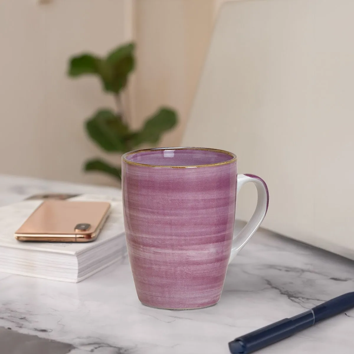 Kaffeetassen Steingut Landhausstil farbenfroher Mix 36 Stk. 10 cm / 340 ml – Bild 8