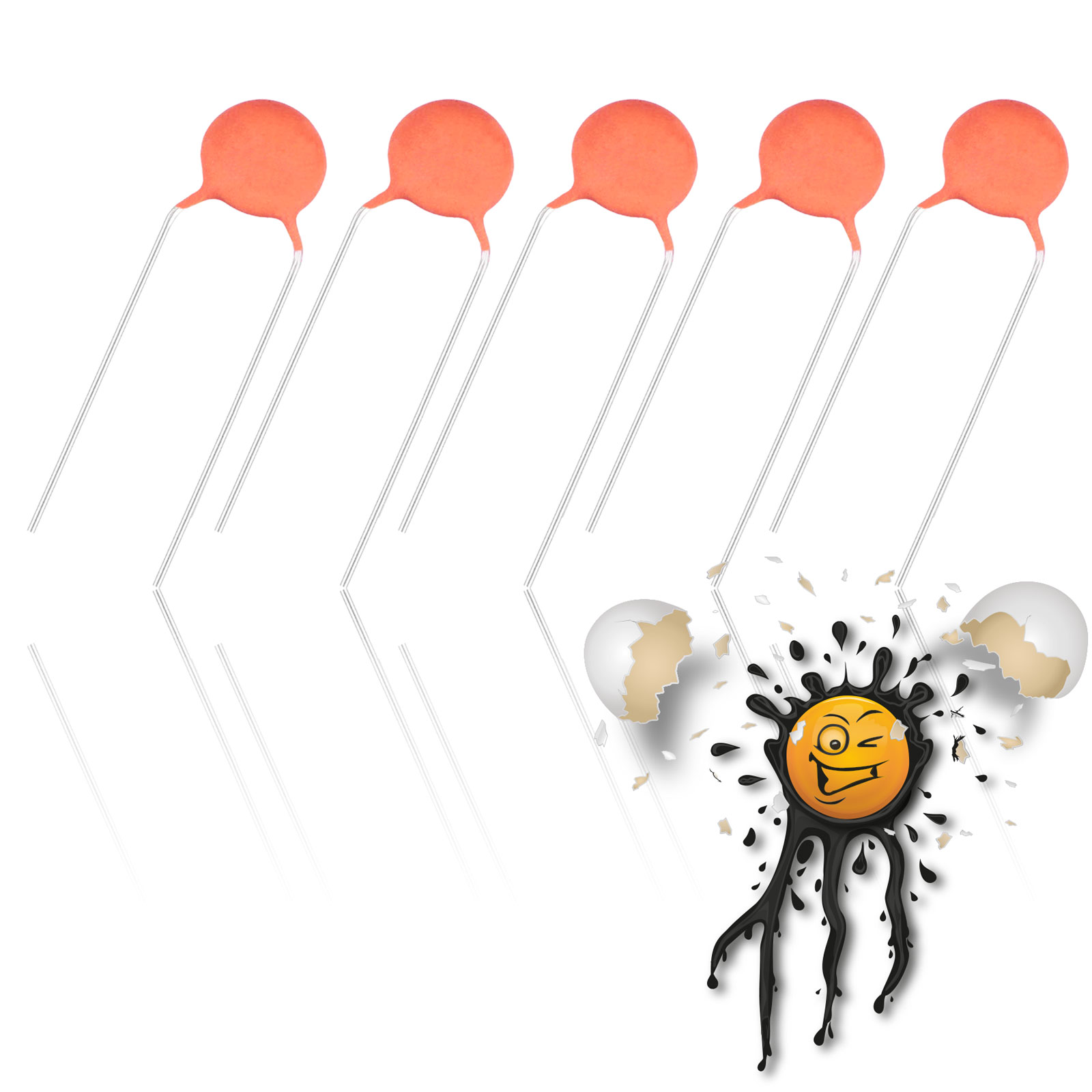 5 x Kondensatoren Keramik Ceramic Platten Disk Capacitor 33 pF 50V – Bild 4