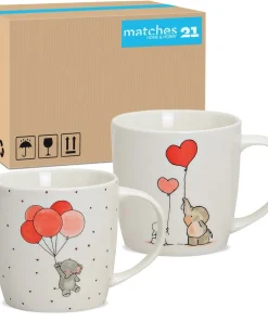 Kindertassen Kinder Tassen Becher Elefant & Hase 36 Stk. 9 cm / 250 ml