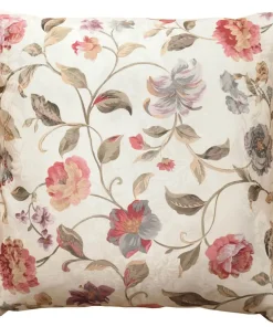 Kissenbezug Kissenhülle Heimtextilien bunte Blumen auf Jaquard Stoff 40×40 cm