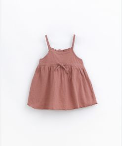 PLAY UP – Jersey Kleid mit Träger, Biobaumwolle/Leinen