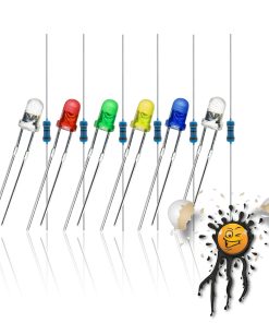 3mm LED Sortiment 3.3V 5V 6V 9V 12V mit Widerstand