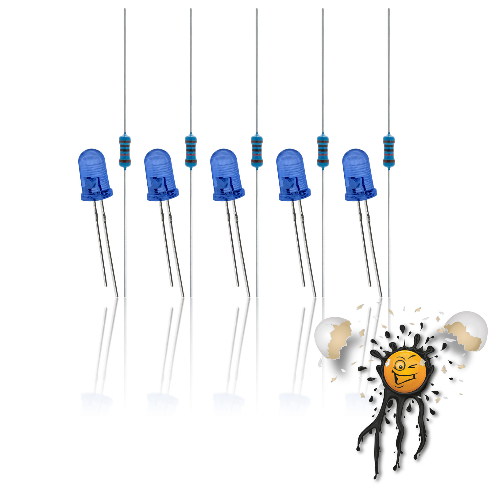 5mm LED Sortiment 3.3V 5V 6V 9V 12V red blue white yellow green – Bild 7