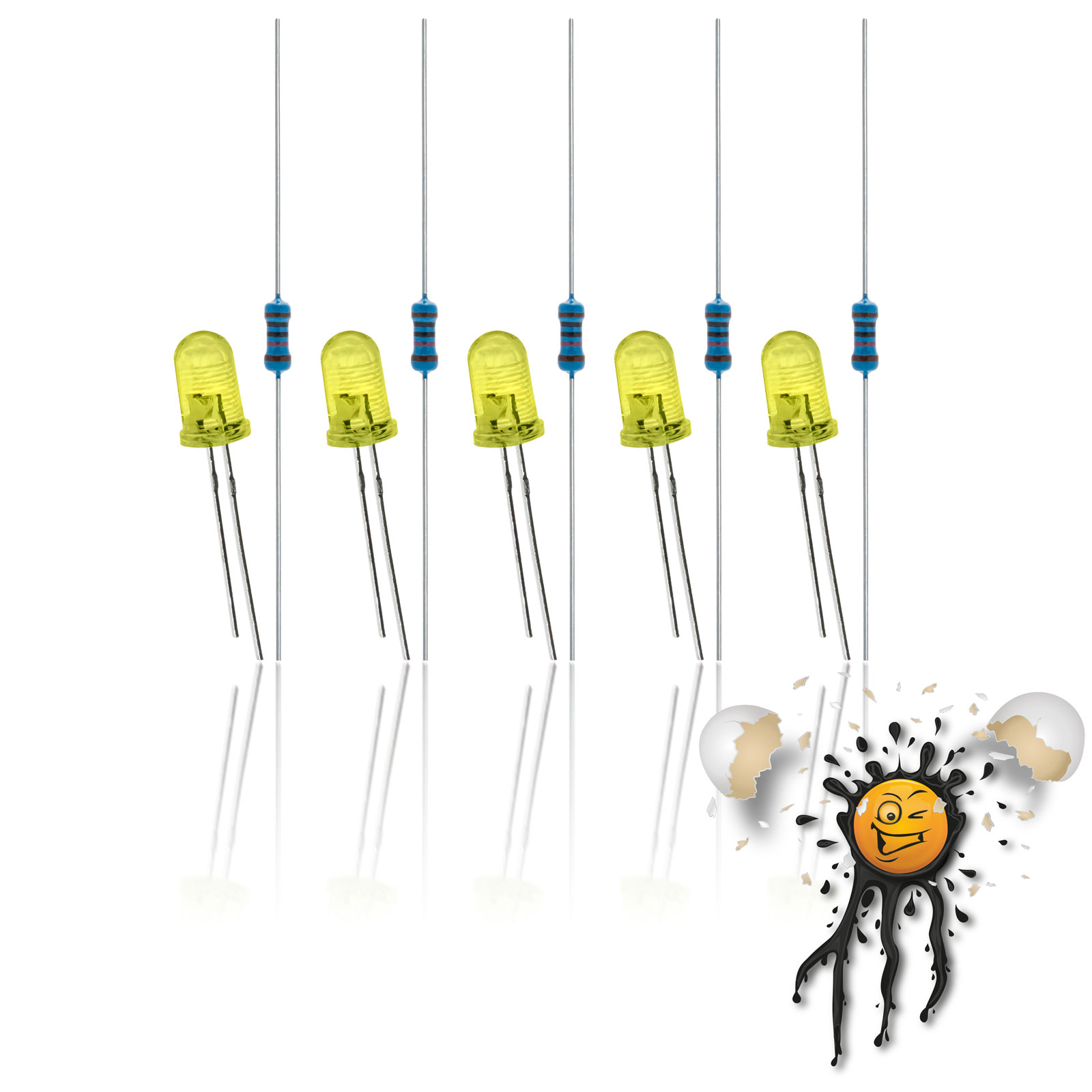 5mm LED Sortiment 3.3V 5V 6V 9V 12V red blue white yellow green – Bild 6