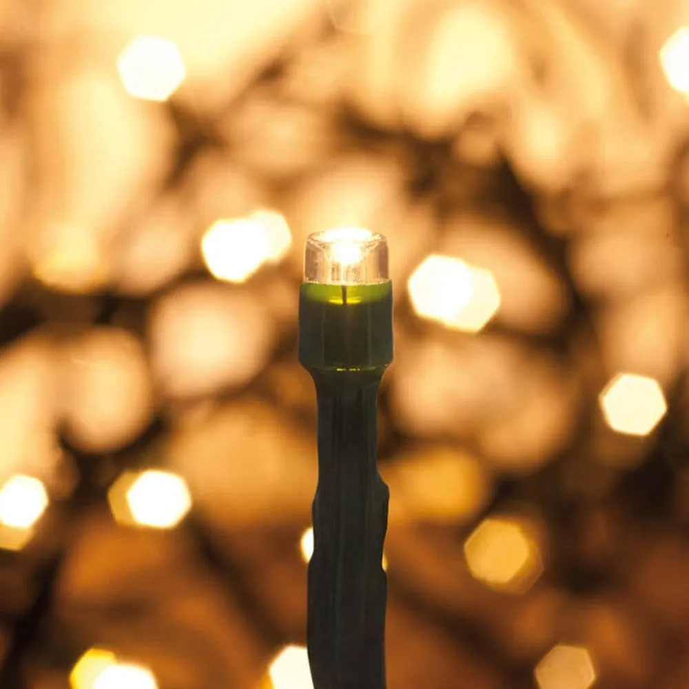 LED Außenbereich Lichterketten Minilichterketten warmweiß / schwarz / 8 Größen – Bild 3