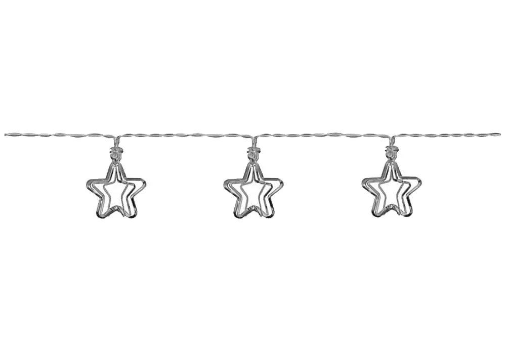 LED-Minilichterketten 3D Metallsterne Schalter Batterie 1 Stk in 3 Farben – Bild 3