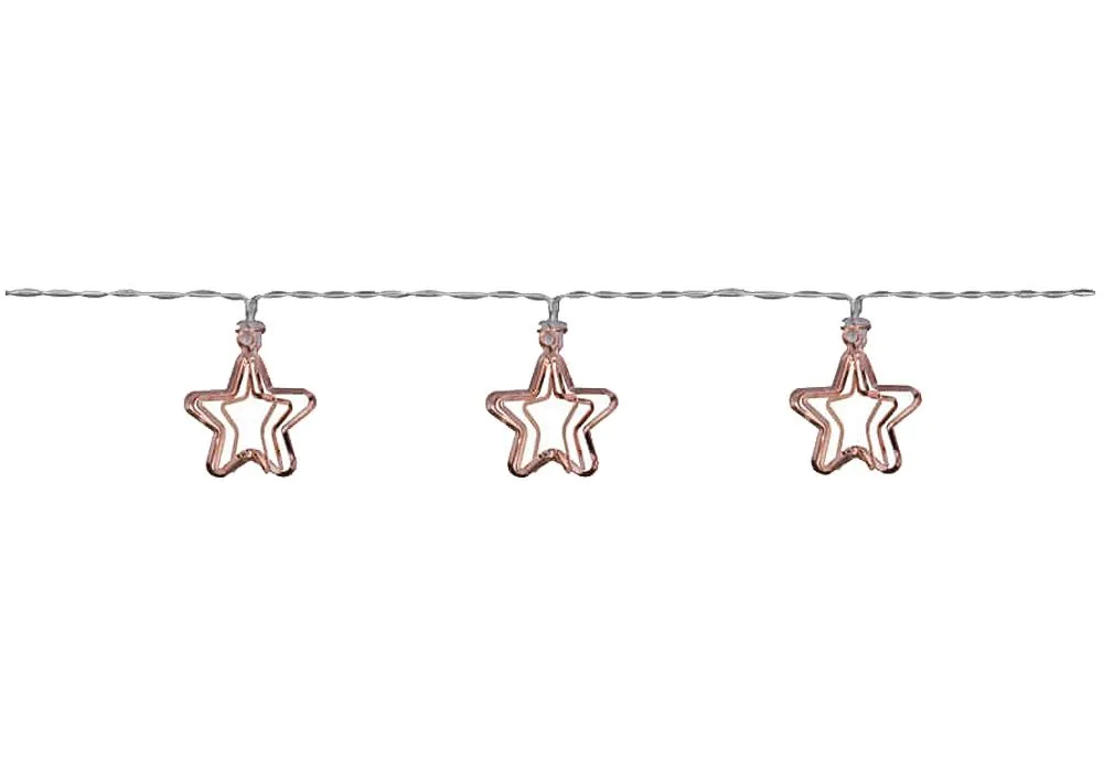 LED-Minilichterketten 3D Metallsterne Schalter Batterie 1 Stk in 3 Farben – Bild 4