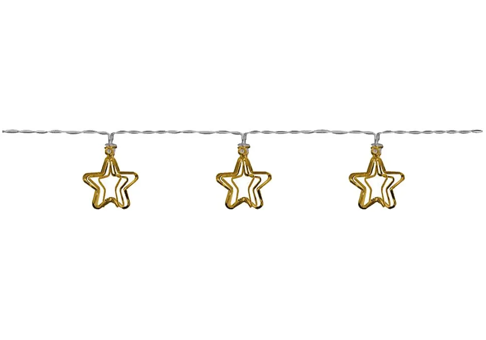 LED-Minilichterketten 3D Metallsterne Schalter Batterie 1 Stk in 3 Farben – Bild 5