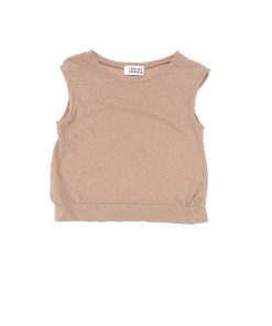 LongLiveTheQueen – T-Shirt ärmellos, Beige, Biobaumwolle