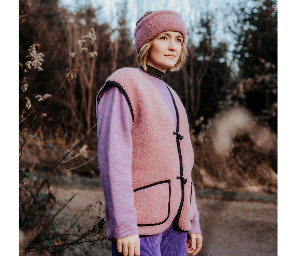 Alwero – Bodywarmer „Alpen 2.0“ Adult, Biowolle, Venetian Pink, ultra light