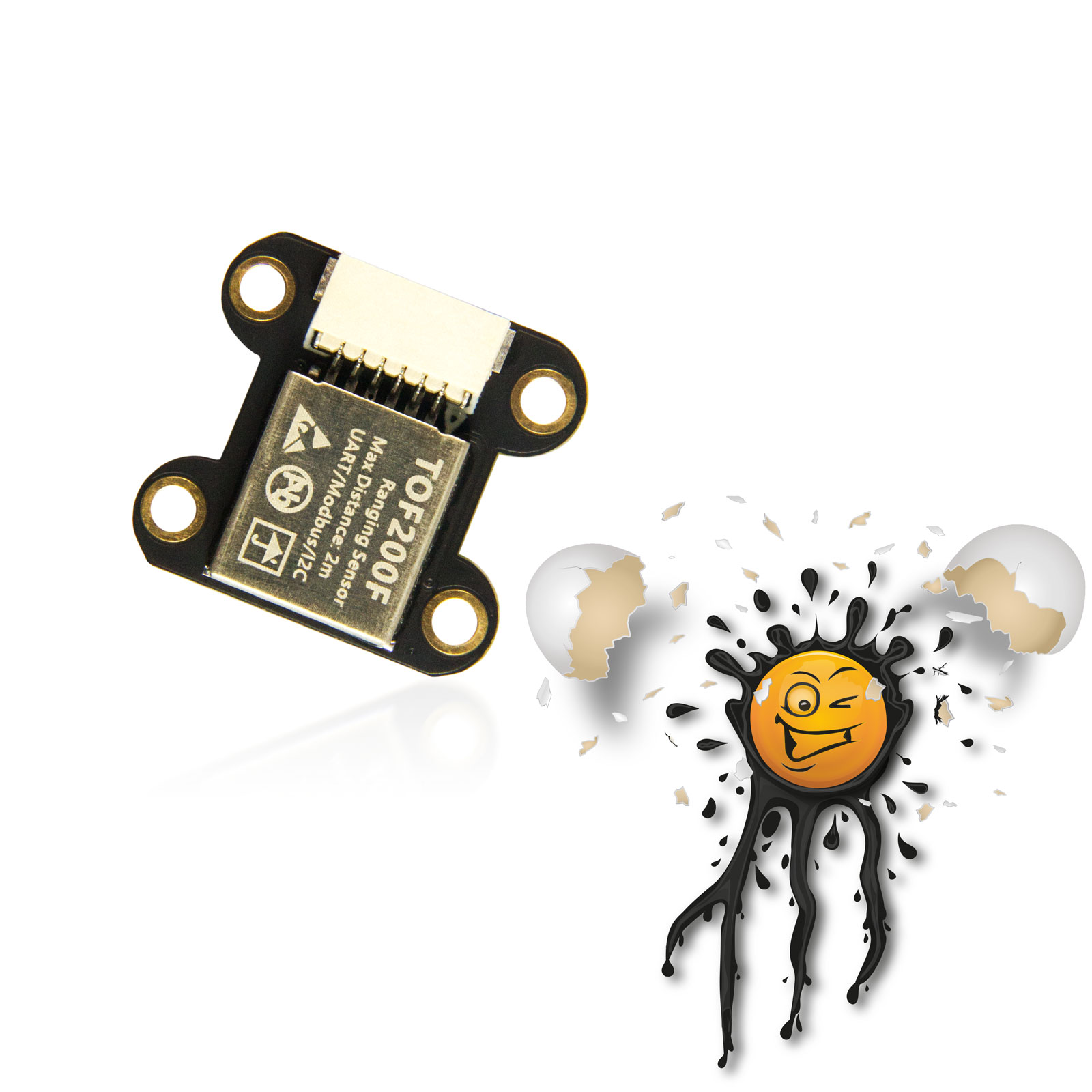 Laser Time of Flight Distanzsensoren TOF200 serial I2C Modbus Sensor Modul 2 Meter – Bild 3