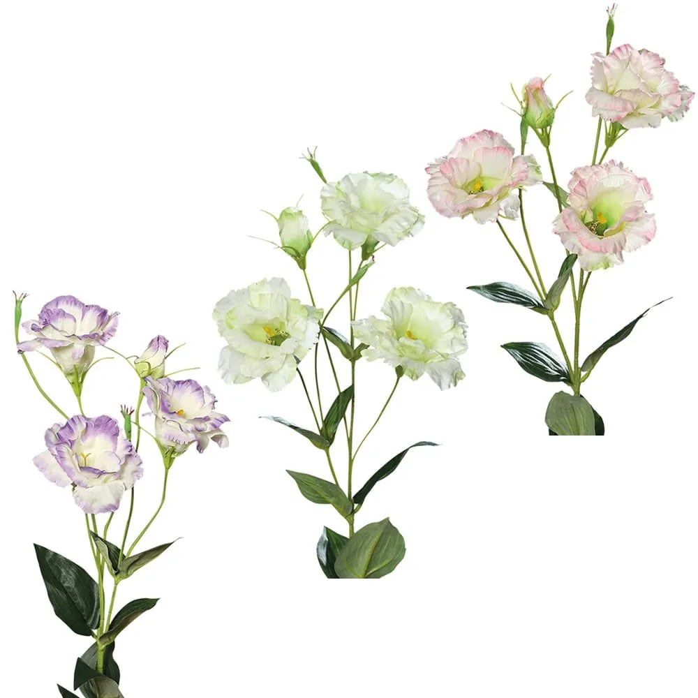 Lysianthus Eustoma künstliche Blüten Knospe Kunstblumen 1 Stk 3 Farben