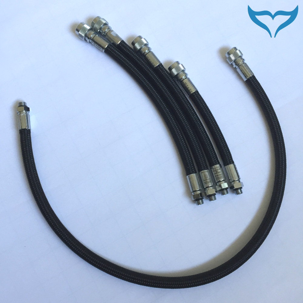 Miflex Inflator Schlauch schwarz Inflatorschlauch black 3/8″ 17 20 24 – 64 cm Ne – Bild 2