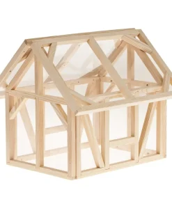 Mini-Gewächshaus Bausatz f. Kinder Werkset Bastelset ab 12 Jahren