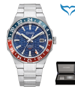 Citizen Automatikuhr NB6030-59L Serie 8 Automatik 10bar blau Datum GMT Saphir 24