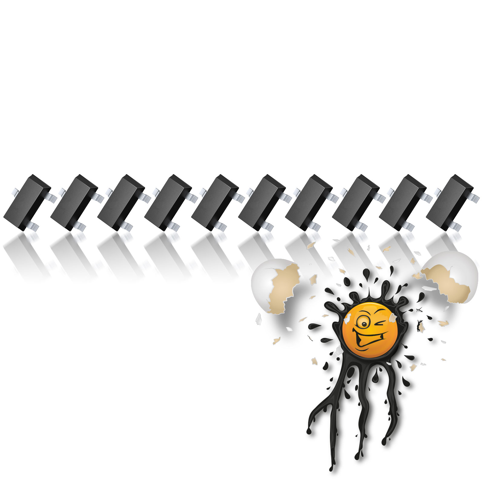 10 x BC807 PNP / 10 x BC817 NPN SOT23 Transistor – Bild 3