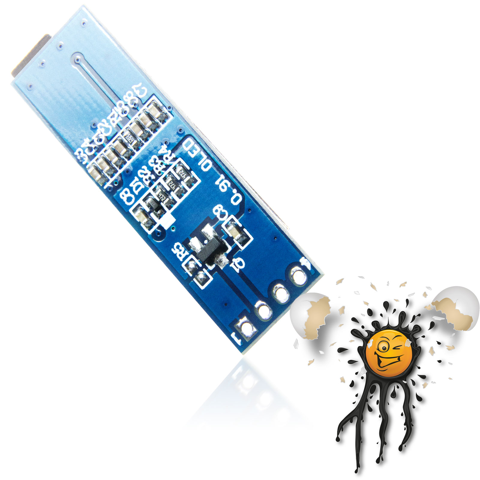 0.91″ OLED LCD Display 128×32 SSD1306 I2C IIC blau 3,3-5V – Bild 3