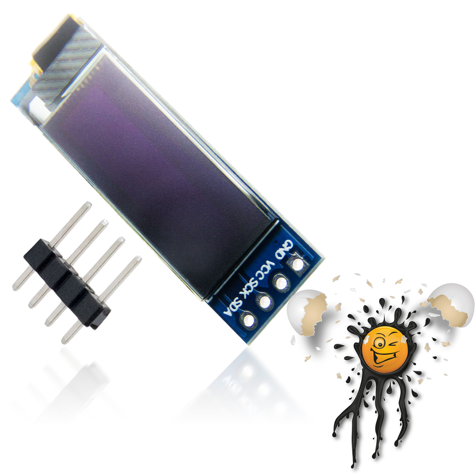0.91″ OLED LCD Display 128×32 SSD1306 I2C IIC blau 3,3-5V