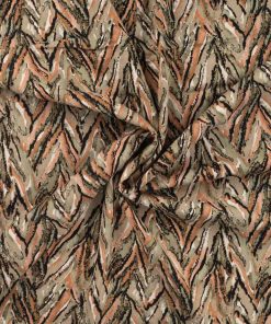 Mischgewebe – Viskose, Zackenmuster, Khaki