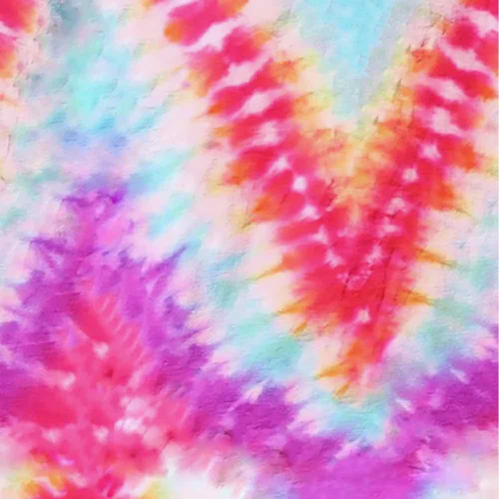 Viskosestoff – Crêpe Stoff, Batikmuster, Pink / Orange – Bild 2