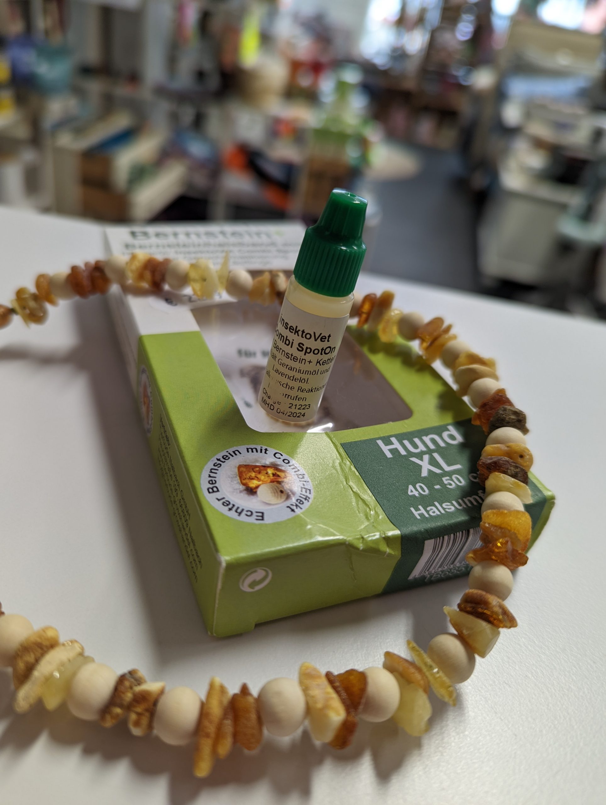 Bernsteinhalsband inkl. Pflegeöl/InsektoVet Combi SpotOn (keine Chemie) XS, S, M, L, XL XXL – Bild 3