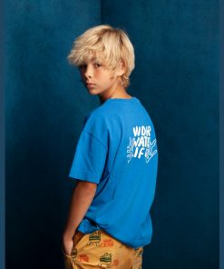 BONMOT ORGANIC – T-Shirt „UNDER WATER LIFE“, Fresh Blue, Biobaumwolle