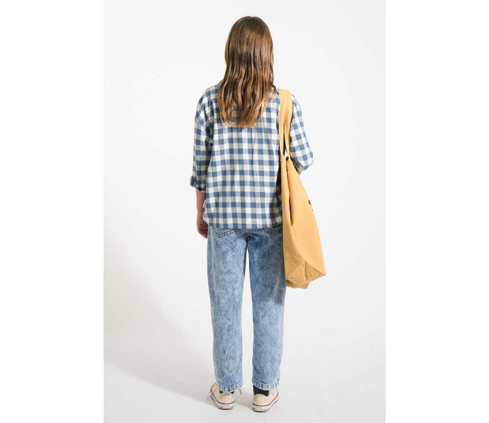 PiuPiuChick – Hemd, blue & white checkered, Biobaumwolle – Bild 5