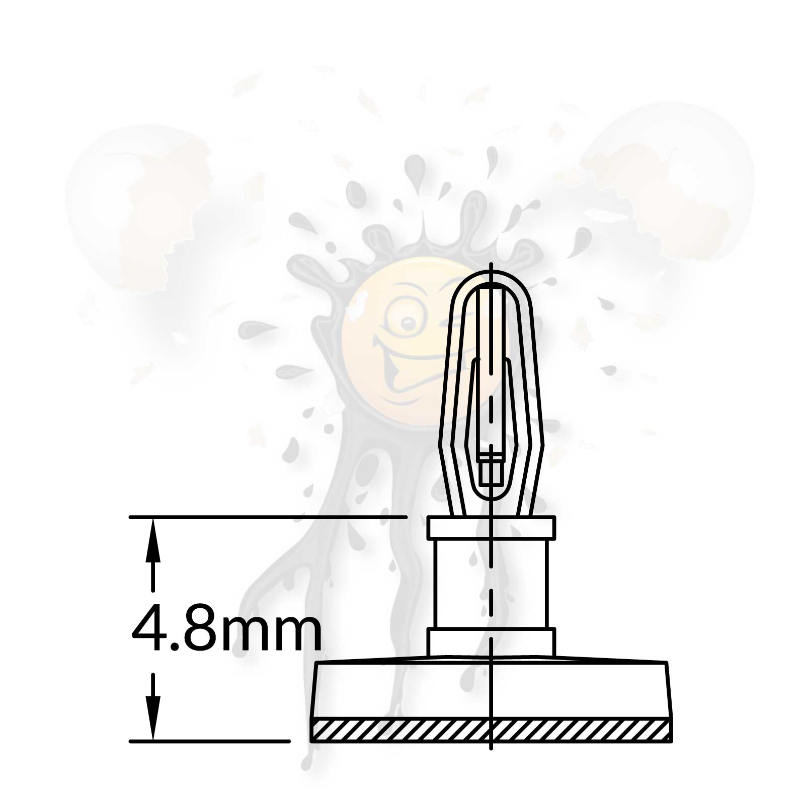 3mm Platinen PCB Klebe Abstandhalter HC-5 4.8 mm adhesive Standoff – Bild 4