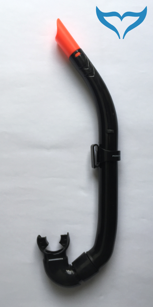 Poseidon Schnorchel Black Line schwarz Silikon Mundstück Clip Erwachsene ABC Neu – Bild 3