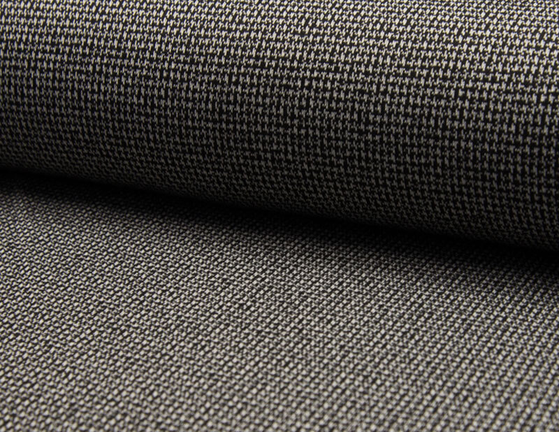 Stretch, Jacquard, Salz und Pfeffer Musterung, Schwarz/Weiß