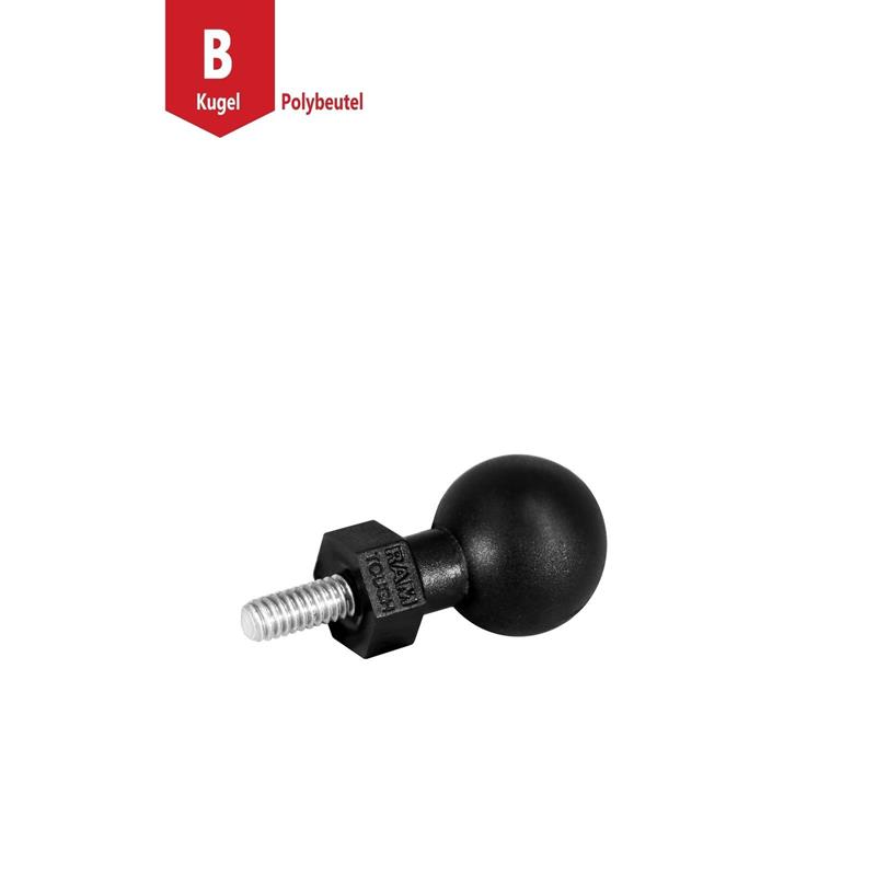 RAM Mounts Tough-Ball mit M6-1 x 6 mm Gewindestift – B-Kugel (1 Zoll), im Polybeutel