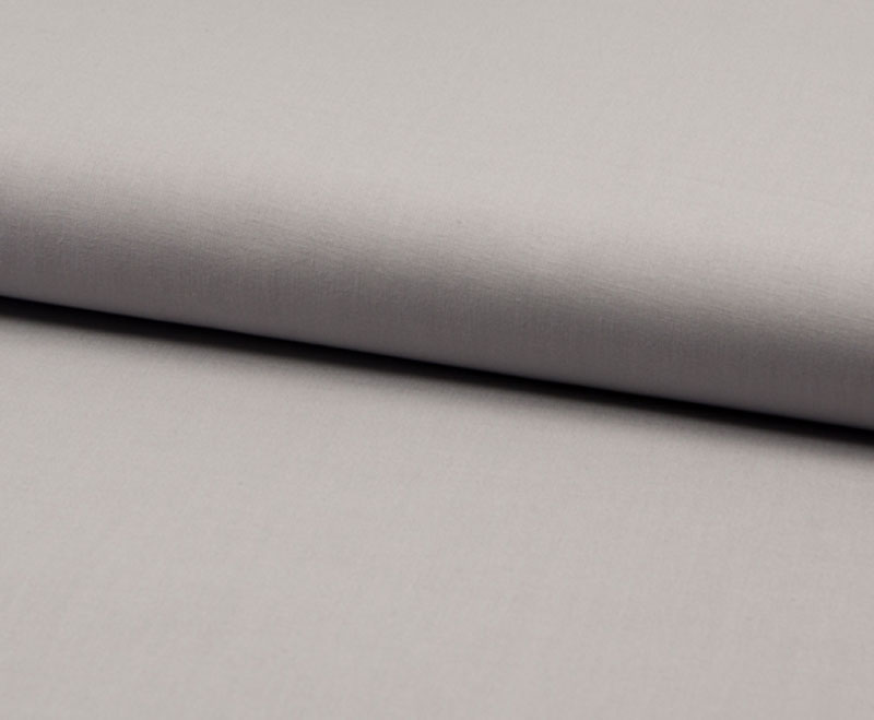 Baumwolle, unifarbener Stoff, Köperbindung, Hellgrau – Bild 2