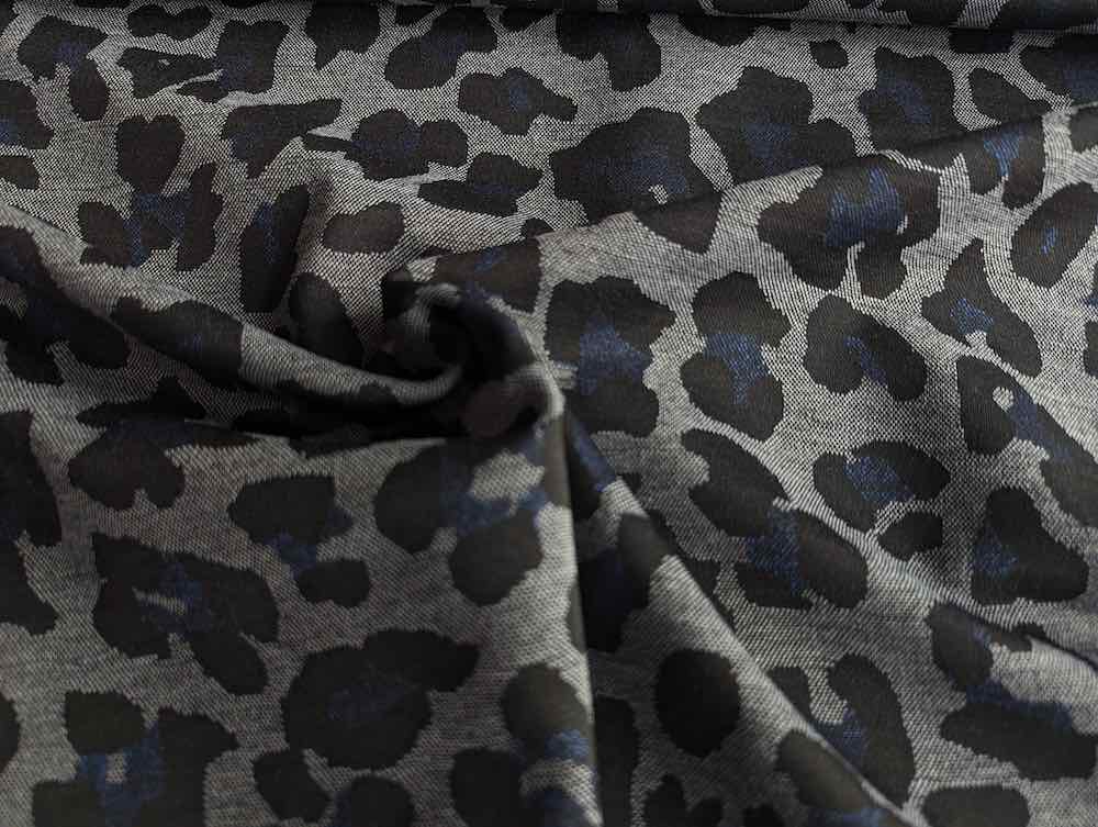 Romanit / Punta di Roma Viskosestoff – Leomusterung Grau