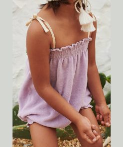 LIILU – Romper „Terry Smocked“, Lavender, Biobaumwolle