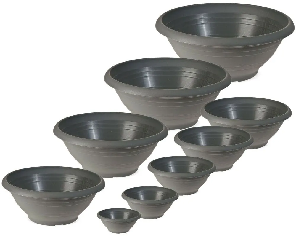 Pflanztöpfe aus Kunststoff Ablauflöcher grau aus Kunststoff 9 Größen – Bild 2