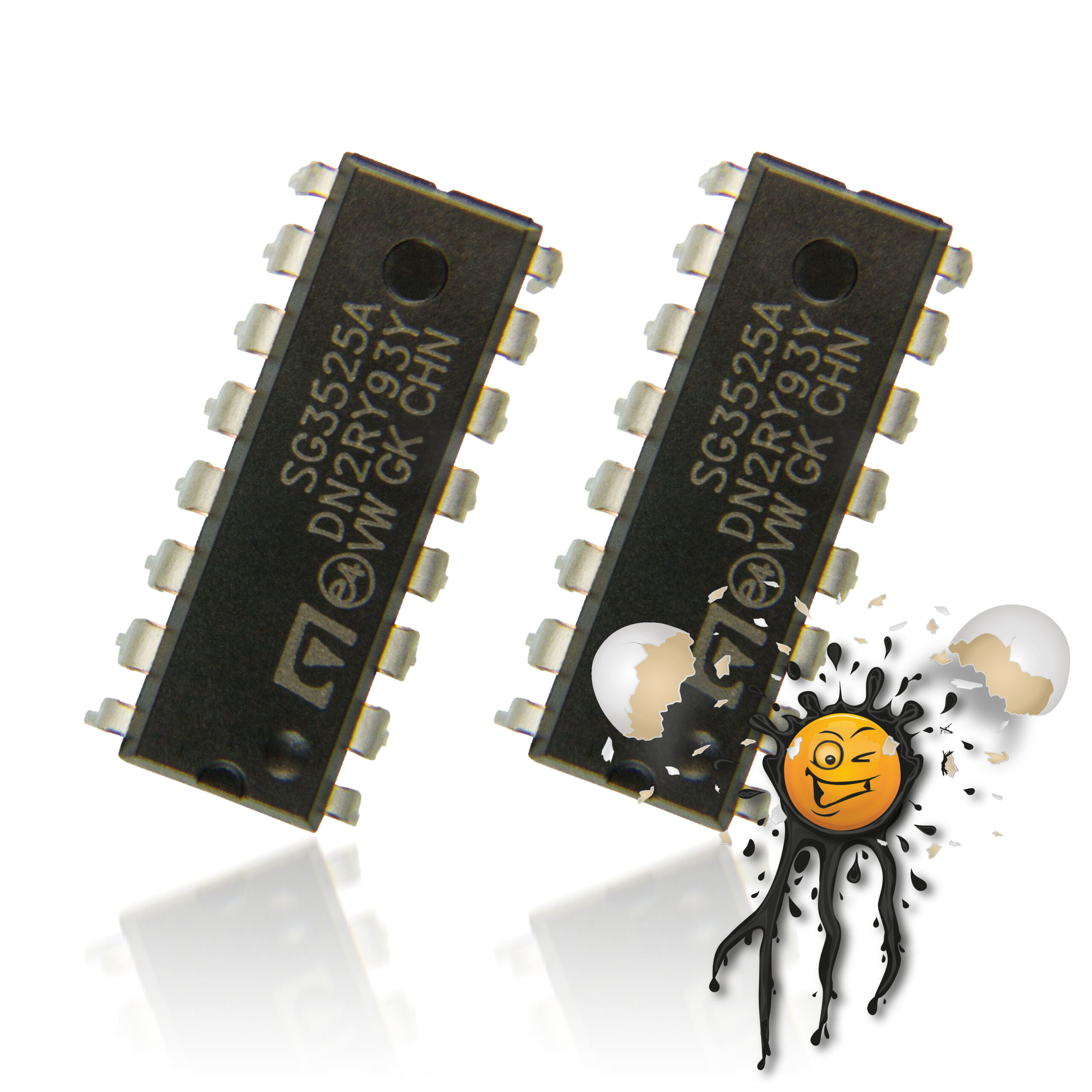 2 Stück / pcs. Fairchild / ONSemi KA3525A / SG3525A SMPS PWM Controller 430kHz 5V DIP-16 IC – Bild 3