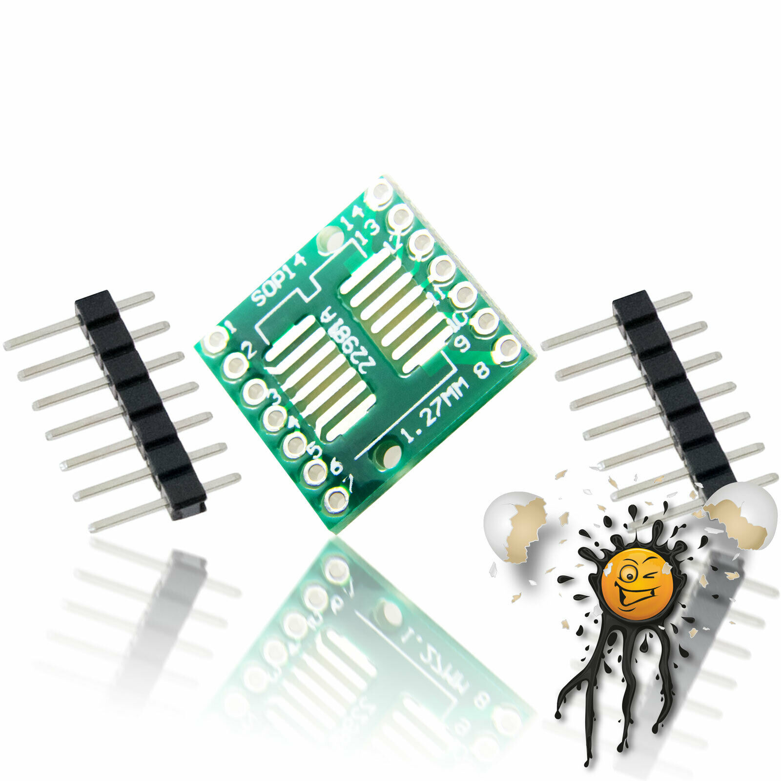 SOP14 to Dip Adapter Set 6 Teile Break Out inkl. Pins – Bild 2