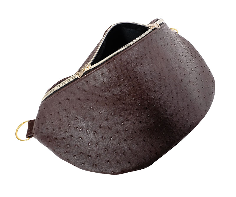 Nähset / Stoffpaket Tasche Tarika – Kunstleder Mocca Straußenoptik – Bild 5