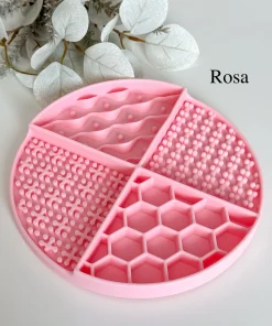 Schleckmatte Honey & Bones, lebensmittelechtes Silikon, BPA-frei, spülmaschinengeeignet, mit Saugnäpfen, 21cm (hellgrün, rosa)