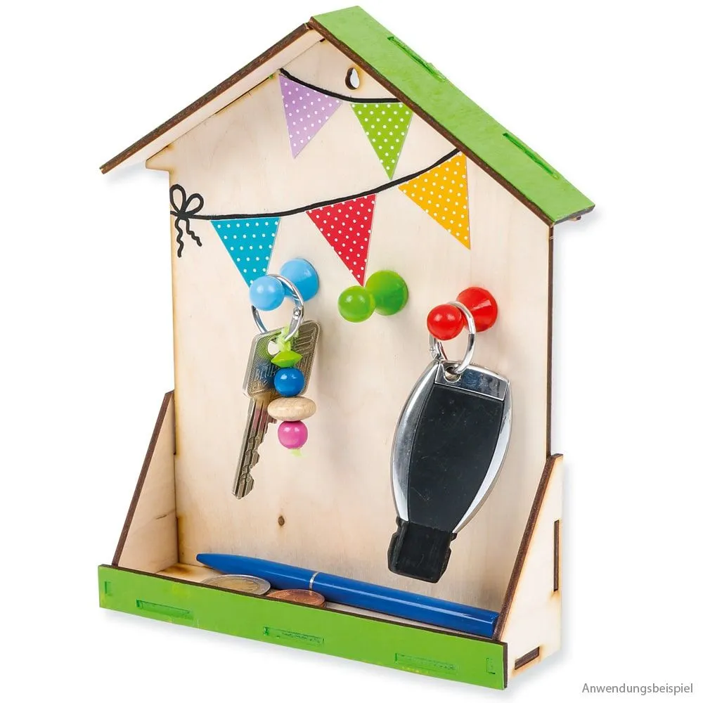 Schlüsselbrett oder Memoboard Sperrholz vorgefertigt Bastelset Kinder ab 4 Jahren – Bild 4