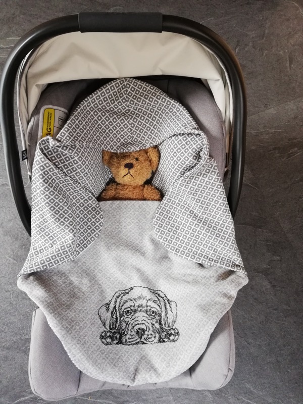 Jacquard Strick, Blau – grafisches Muster – recycelt – Bild 7